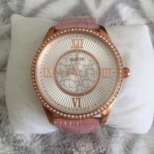 Guess rose gold pink watch